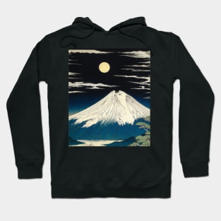 Ukiyo-E Mount Fuji Full Moon Hoodie